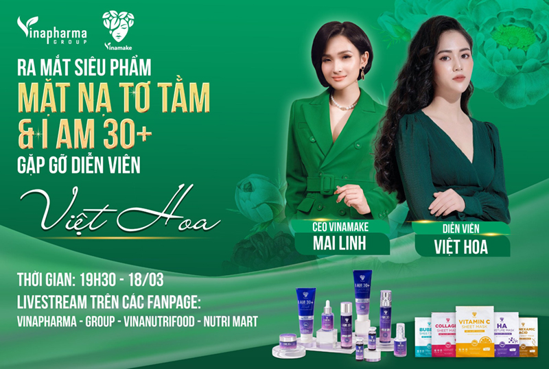 Ra mắt bộ sản phẩm Iam 30+, mặt nạ tơ tằm